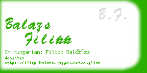 balazs filipp business card